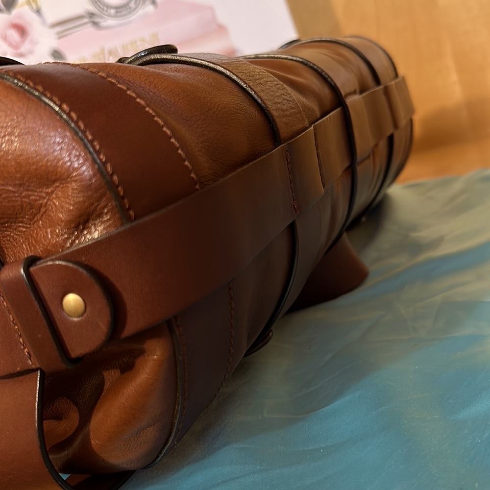 Purse Bag Chloe Kerala Western Horse Charms Brown Leather Shoulder Bag w charms - Picture 7 of 14